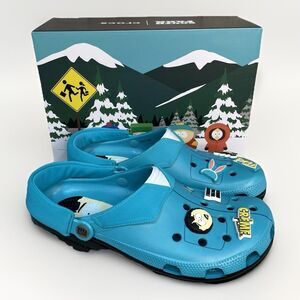 Crocs South Park Randy Marsh Classic Clogs Teal Mens 12 Blue Jibbitz 211502-90H